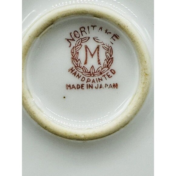 Noritake Pineapple Motif Border Floral Center Handled Cake Dinner Plate 9.5 inch - Picture 6 of 7